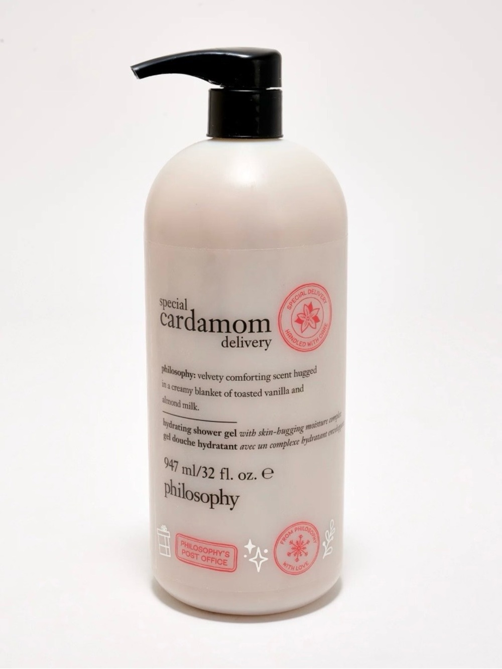 Philosophy Special Cardamom Delivery Shampoo – Cream and Black Pump Bottle